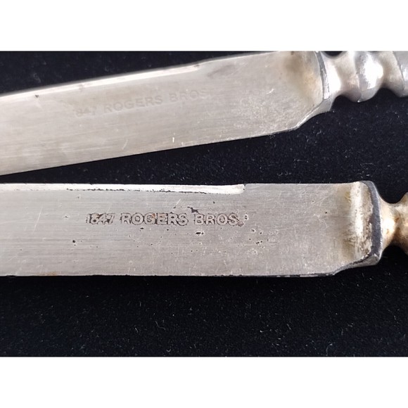 Vintage 1847 Rogers Bros Set of 4 Silverplate Flatware Fruit Knives - Picture 3 of 7